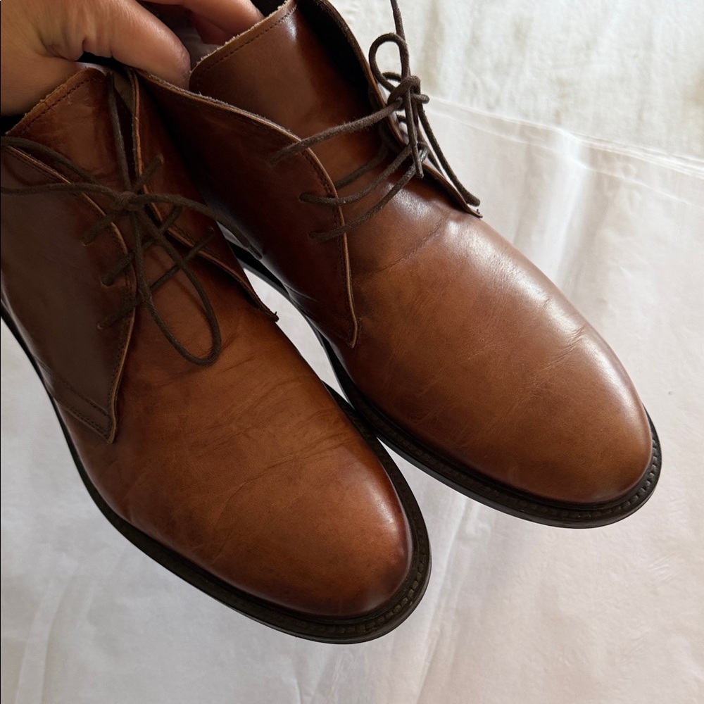 To Boot New York Brown Leather Chukka Boots 12 - Picture 3 of 5